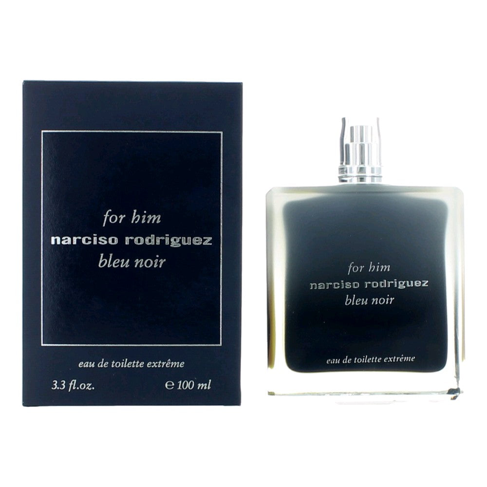 Bottle of Narciso Rodriguez Bleu Noir Extreme by Narciso Rodriguez, 3.4 oz Eau De Toilette Spray for Men